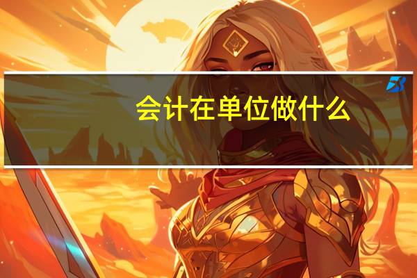 会计在单位做什么