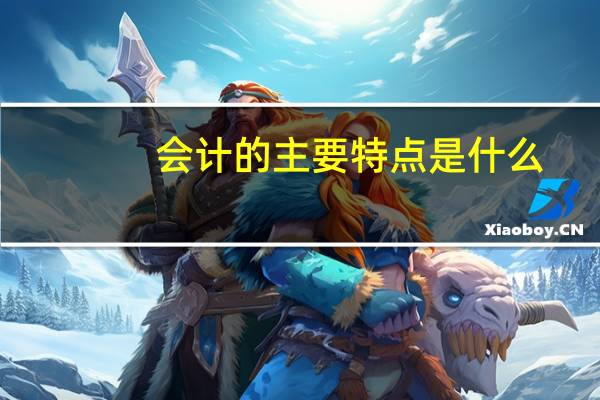 会计的主要特点是什么