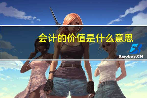 会计的价值是什么意思