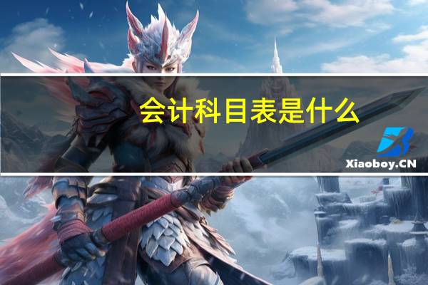 会计科目表是什么