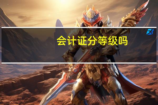 会计证分等级吗