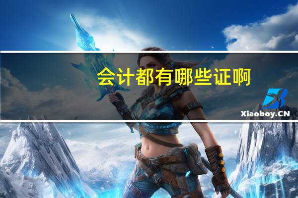 会计都有哪些证啊