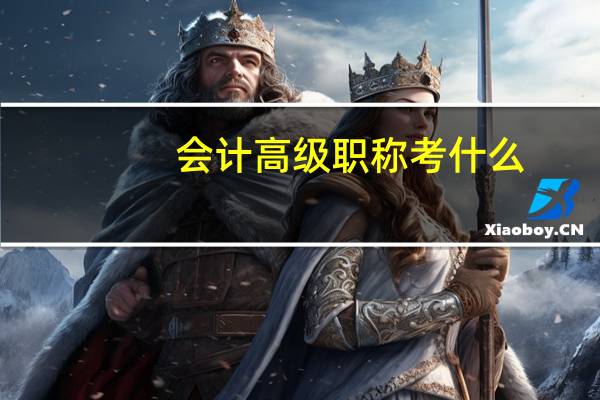 会计高级职称考什么