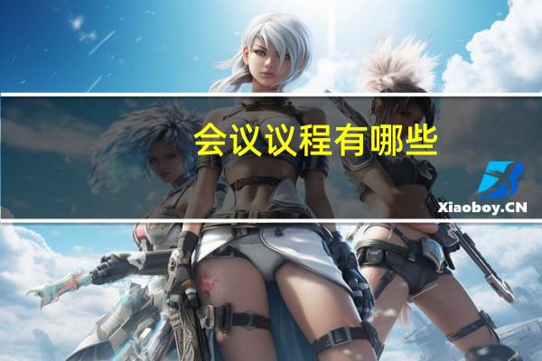 会议议程有哪些