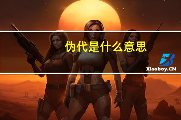 伪代是什么意思