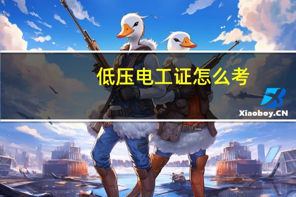 低压电工证怎么考