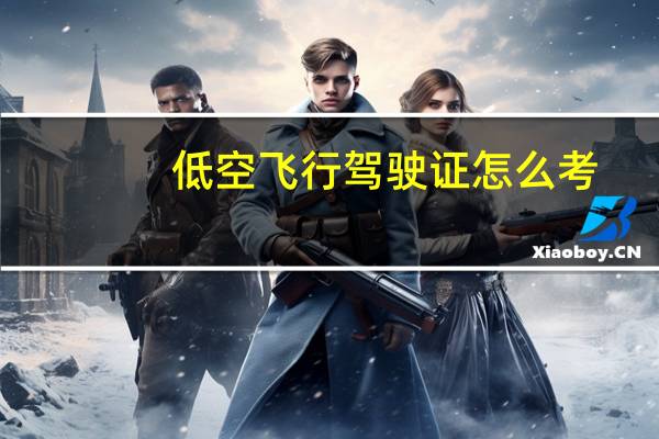 低空飞行驾驶证怎么考