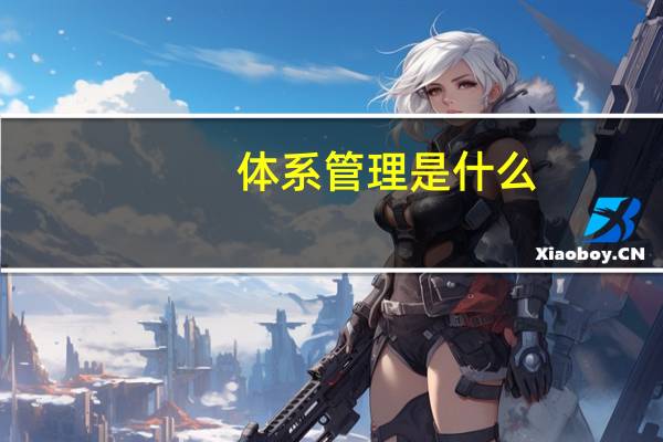 体系管理是什么