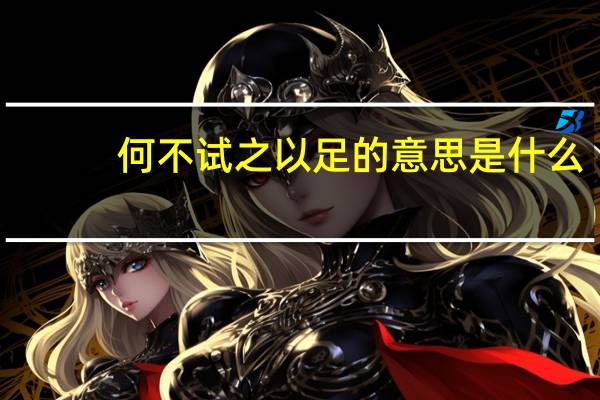 何不试之以足的意思是什么