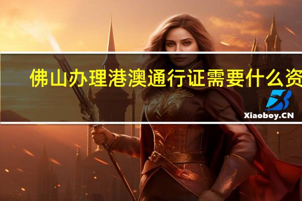 佛山办理港澳通行证需要什么资料