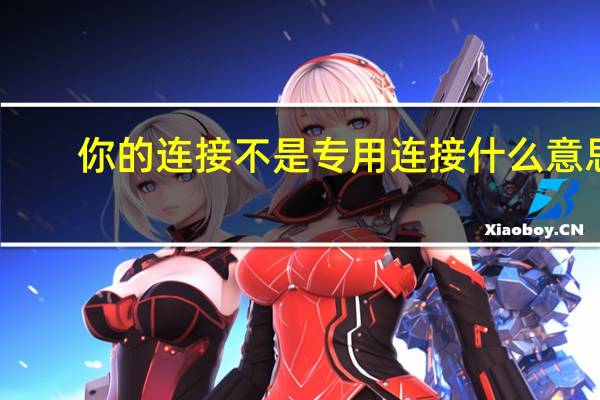 你的连接不是专用连接什么意思