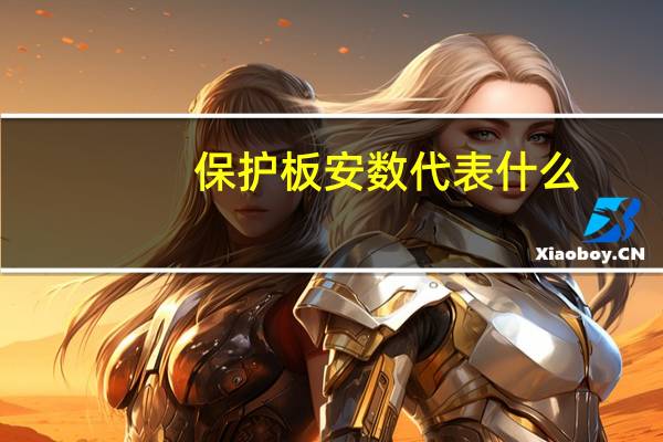 保护板安数代表什么