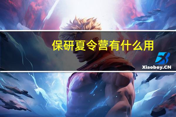 保研夏令营有什么用