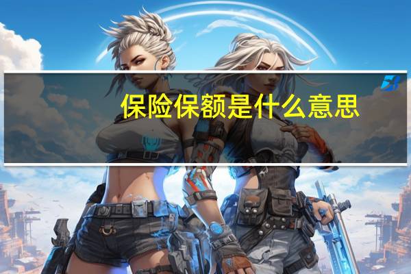 保险保额是什么意思