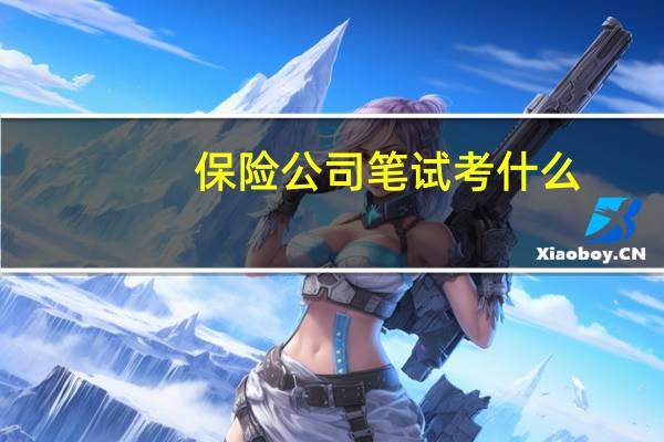 保险公司笔试考什么