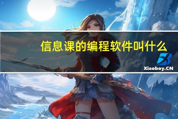 信息课的编程软件叫什么