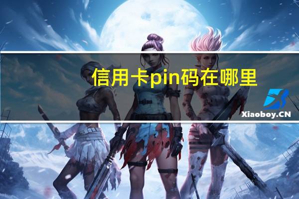 信用卡pin码在哪里
