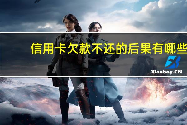 信用卡欠款不还的后果有哪些