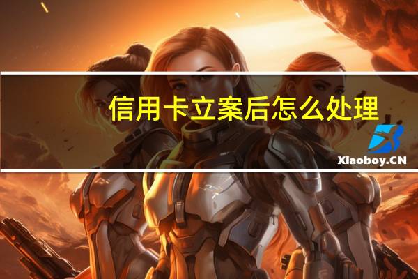 信用卡立案后怎么处理