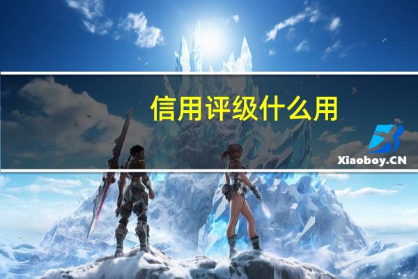 信用评级什么用