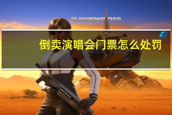 倒卖演唱会门票怎么处罚