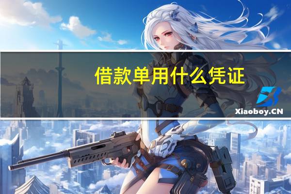借款单用什么凭证