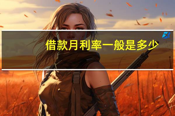 借款月利率一般是多少