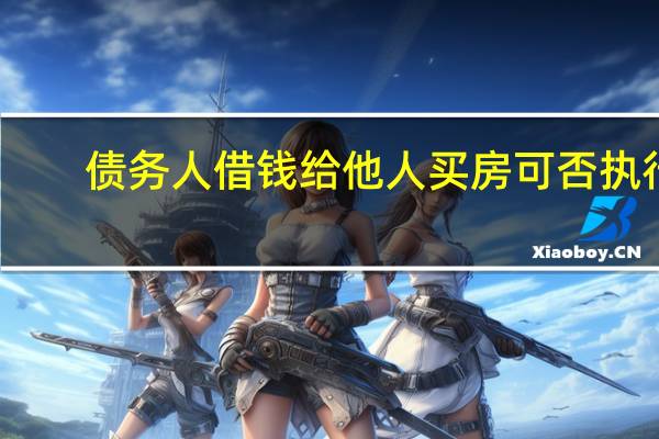 债务人借钱给他人买房可否执行