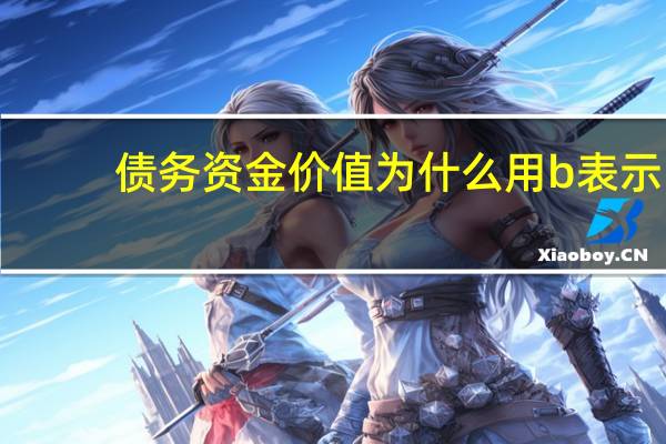 债务资金价值为什么用b表示