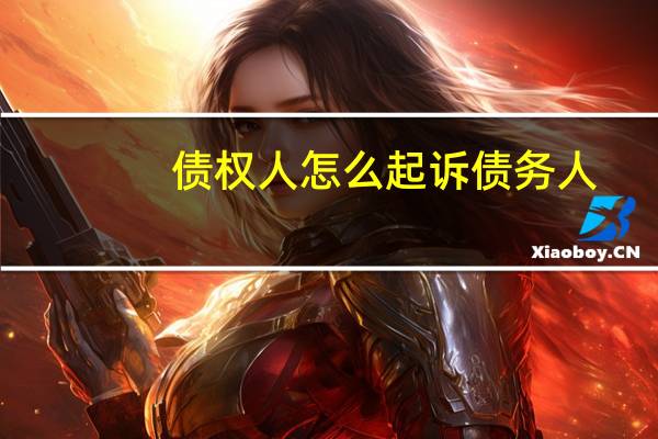债权人怎么起诉债务人