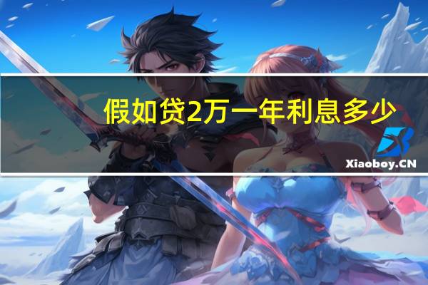 假如贷2万一年利息多少