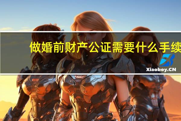 做婚前财产公证需要什么手续