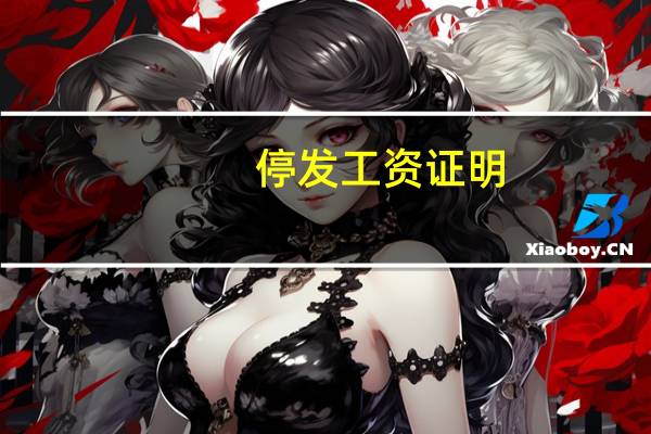 停发工资证明