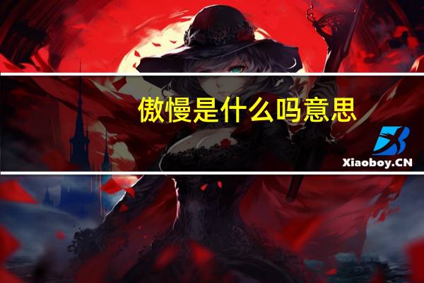 傲慢是什么吗意思