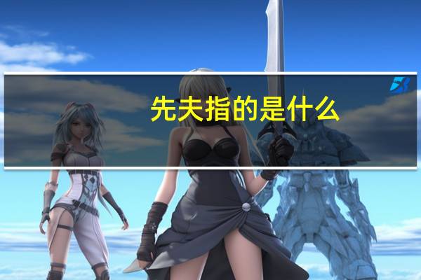 先夫指的是什么