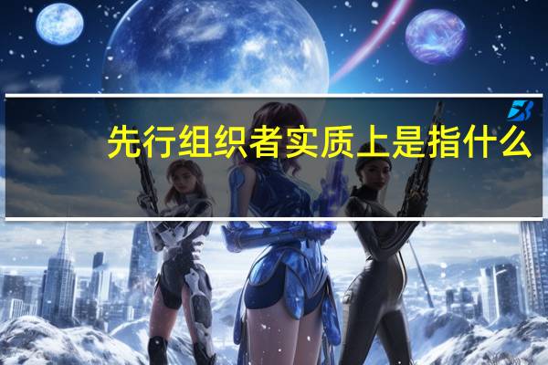 先行组织者实质上是指什么