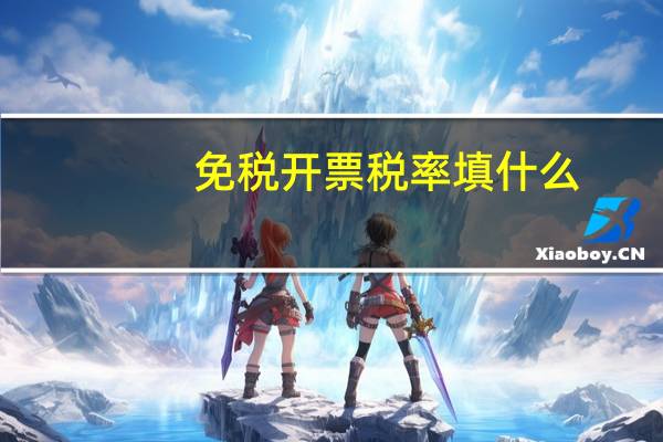 免税开票税率填什么