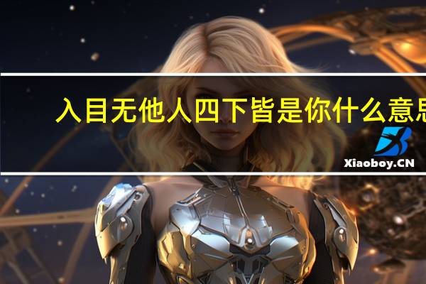 入目无他人四下皆是你什么意思