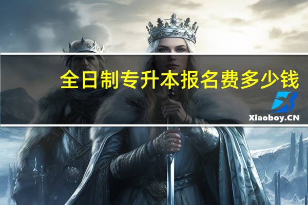 全日制专升本报名费多少钱