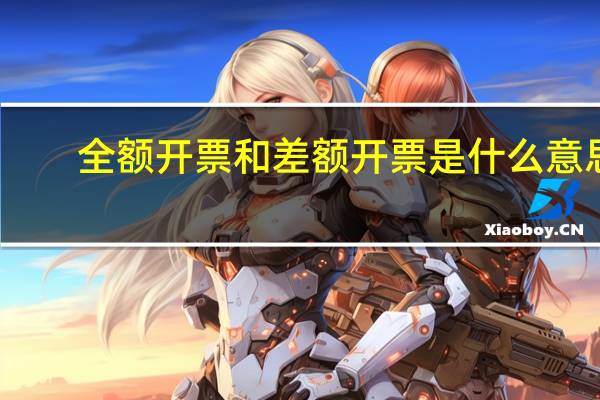 全额开票和差额开票是什么意思
