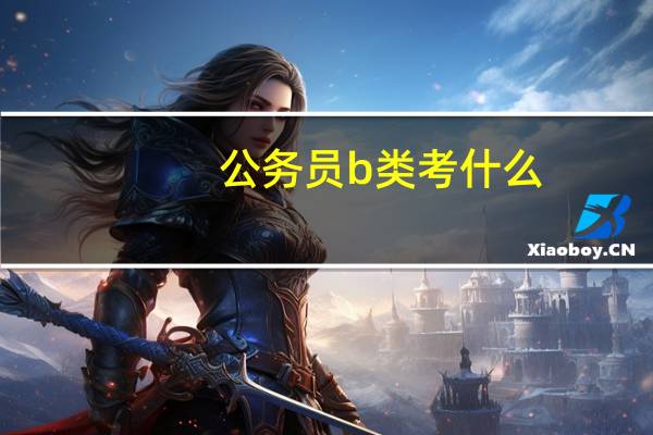 公务员b类考什么