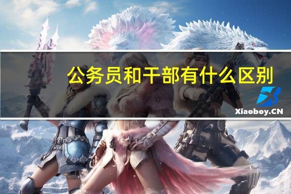 公务员和干部有什么区别