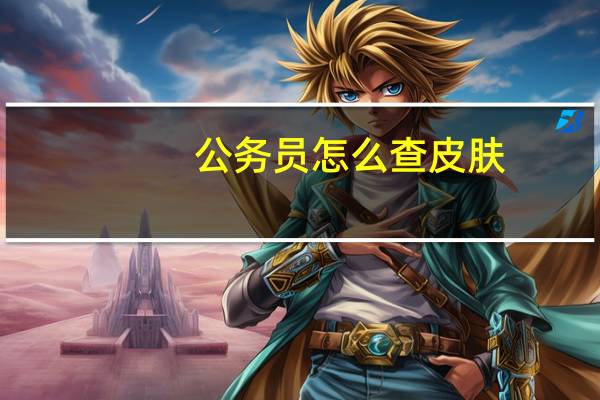公务员怎么查皮肤