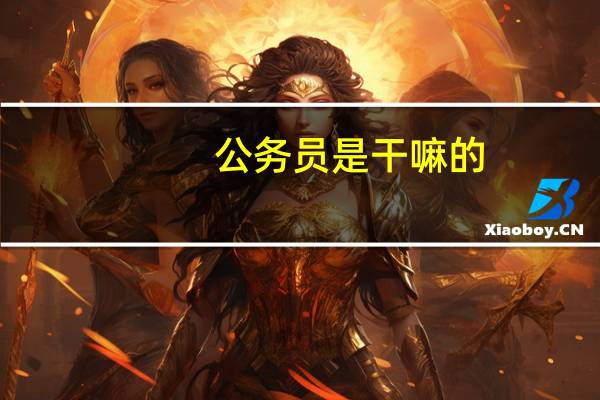 公务员是干嘛的