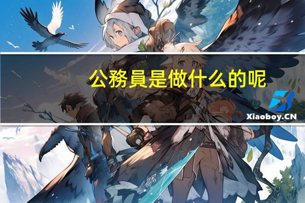 公務員是做什么的呢