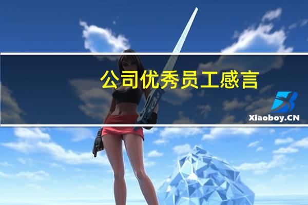 公司优秀员工感言