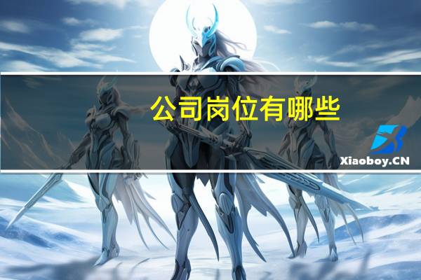 公司岗位有哪些