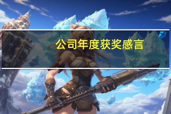 公司年度获奖感言