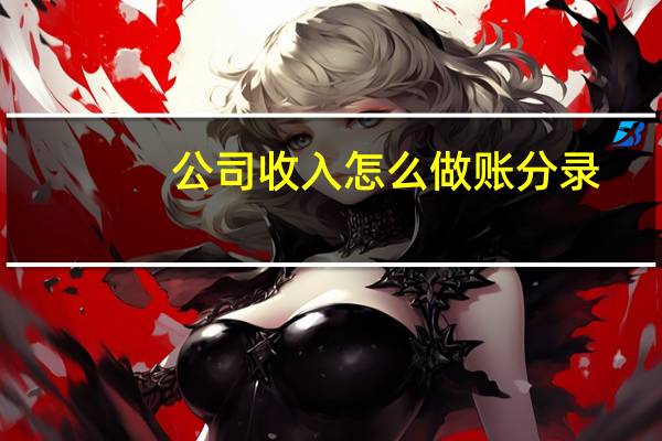 公司收入怎么做账分录