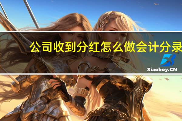 公司收到分红怎么做会计分录